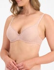 Berlei Barely There Lace Tshirt Bra, Nude Lace, A-E product photo View 02 S