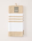 Ladelle Lennox Tea Towel, 2-Pack, Stone product photo