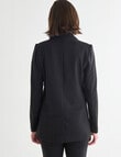 Oliver Black Double Breasted Blazer Black Self Stripe product photo View 02 S