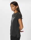 ONLY Lucy Wings Short Sleeve Top, Black product photo View 03 S