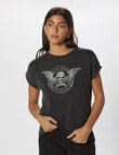 ONLY Lucy Wings Short Sleeve Top, Black product photo View 04 S