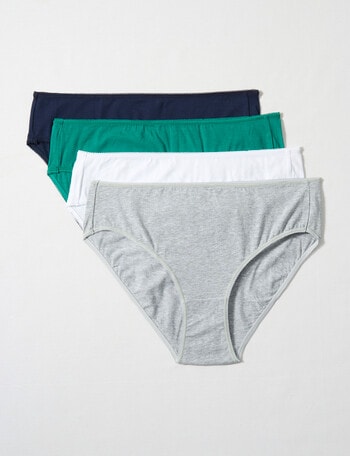 Lyric Hi-Cut Briefs, Green & Grey, 4-Pack, 8-26 product photo