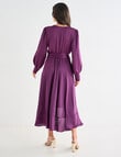 Harlow Long Sleeve Hi Low Mock Wrap Dress, Orchid product photo View 02 S