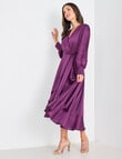 Harlow Long Sleeve Hi Low Mock Wrap Dress, Orchid product photo View 06 S