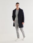 Laidlaw+Leeds Casual Textured Car Coat, Dark Navy product photo View 03 S