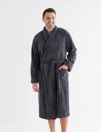 Chisel Fleece Robe, Charcoal product photo