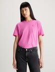 Calvin Klein Embroidered Badge Regular Tee, Pink Amour product photo