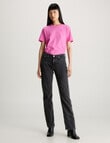 Calvin Klein Embroidered Badge Regular Tee, Pink Amour product photo View 04 S