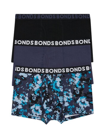 NZSALE  Bonds 24 X Bonds Mens Guyfront Trunks Underwear Black/Grey/Grey  Stripe