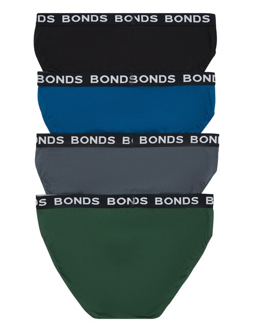 Bonds Hipster Brief, 4-Pack, Black, Blue, Grey & Green product photo View 02 L