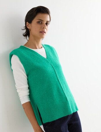 Jigsaw Cosy Vest, Bright Green product photo