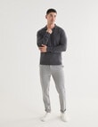 L+L Bond Knit Long Sleeve Polo, Charcoal product photo View 03 S