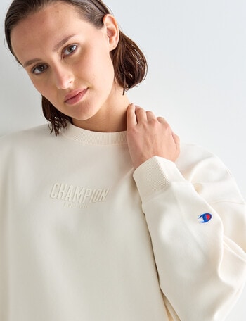 Champion Rochester Base Crewneck Sweatshirt, White Ferrari product photo