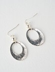 Whistle Accessories Molten Ring Dangle Earring, Imitation Silver product photo View 02 S