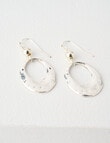 Whistle Accessories Molten Ring Dangle Earring, Imitation Silver product photo View 03 S