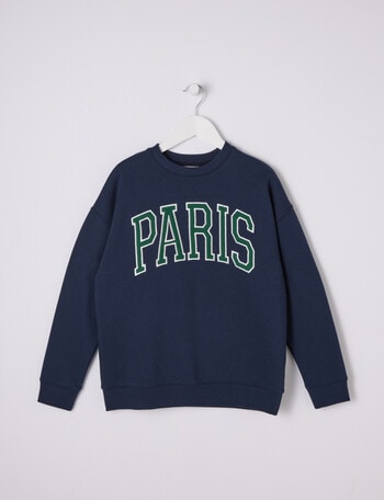 Switch Paris 90s Crew Sweatshirt, Navy product photo