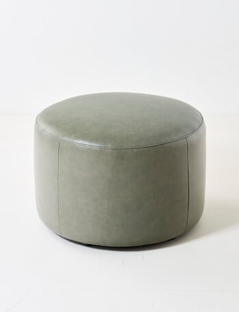 LUCA Brooklyn Leather Ottoman Large, Green product photo