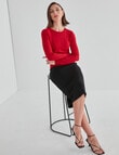 Oliver Black Long Sleeve Crew Knit Jumper, Ruby product photo View 03 S