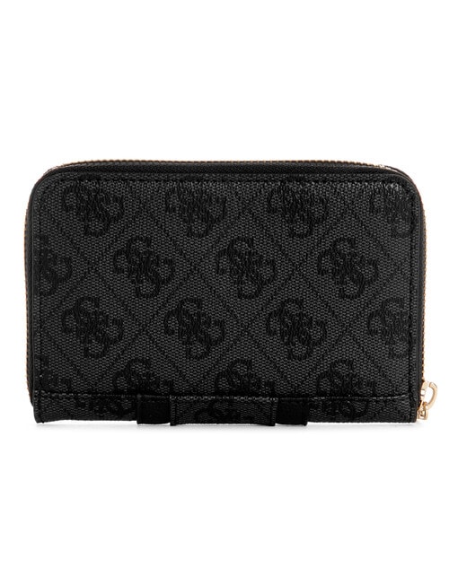 Guess Noreen Medium Zip Around Wallet, Coal Logo product photo View 02 L