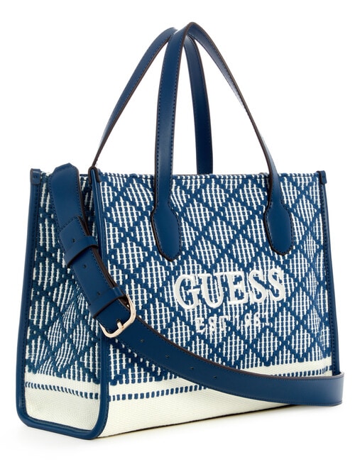 Guess Silvana 2-Compartment Canvas Tote Bag, Navy product photo View 03 L