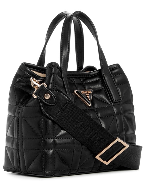 Guess Latona Mini Assia Tote Bag, Black product photo View 03 L