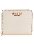 Guess Laurel Slg Small Zip Around Wallet, Stone product photo