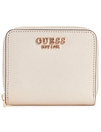 Guess Laurel Slg Small Zip Around Wallet, Stone product photo