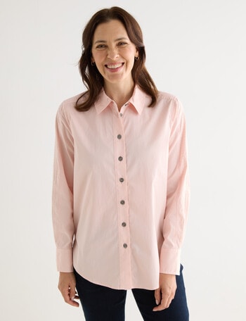 Line 7 Pace Panelled Shirt, Light Pink product photo