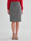 Oliver Black Tailored Pencil Skirt, Charcoal Check product photo