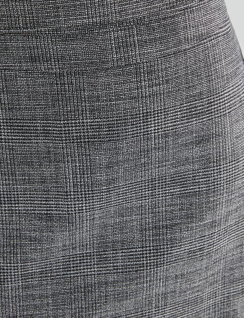 Oliver Black Tailored Pencil Skirt, Charcoal Check product photo View 04 L