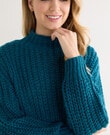 Zest Chunky Knit Jumper, Bright Teal product photo View 04 S