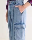 Zest Lyocell Wide Leg Cargo Pant, Chambray product photo View 04 S