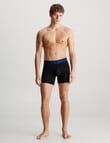 Calvin Klein Intense Power Boxer Brief, 3-Pack, Black & Blue Atoll Logo product photo View 02 S