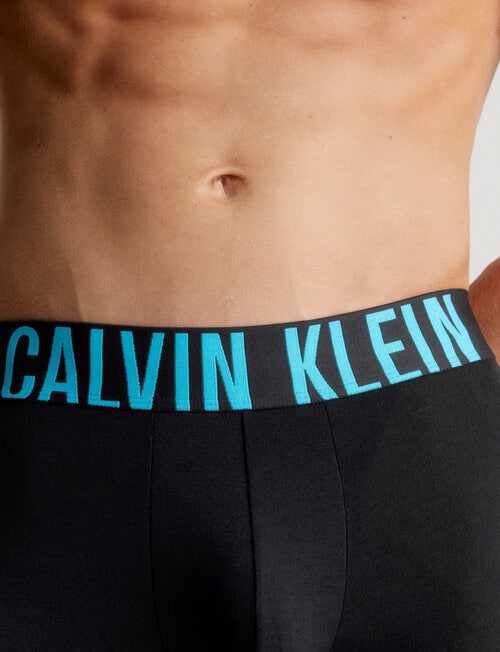 Calvin Klein Intense Power Boxer Brief, 3-Pack, Black & Blue Atoll Logo product photo View 04 L