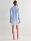 Mineral Sleep Stripe Nightshirt, Blue product photo View 02 S