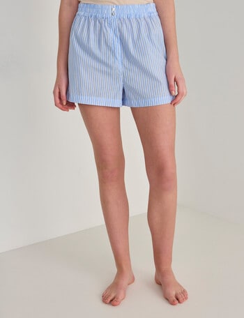 Mineral Sleep Stripe Boxer Short, Blue product photo