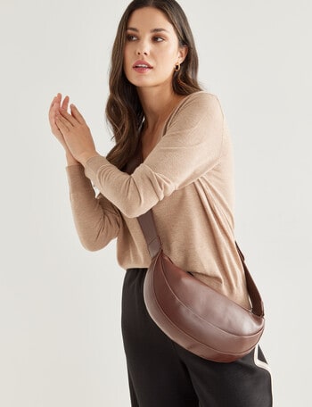 Whistle Accessories Sling Crossbody Bag, Brown product photo
