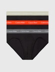 Calvin Klein Engineered Cotton Stretch Hip Brief, 3-Pack, Black product photo