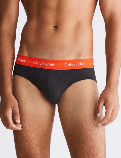 Calvin Klein Engineered Cotton Stretch Hip Brief, 3-Pack, Black product photo View 02 L