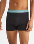 Calvin Klein Engineered Cotton Stretch Trunk, 3-Pack, Black product photo View 02 S