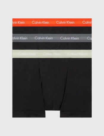 Calvin Klein Engineered Cotton Stretch Trunk, 3-Pack, Black product photo