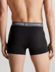 Calvin Klein Engineered Cotton Stretch Trunk, 3-Pack, Black product photo View 03 S