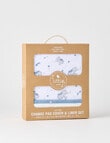 Little Textiles Change Pad Cover & Waterproof Liner Set, Elephants product photo View 02 S