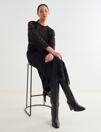 State of play Etoile Lace Dress & Slip, Black product photo