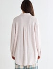 Mineral Sleep Soft Lounge Overshirt, Oatmeal product photo View 02 S