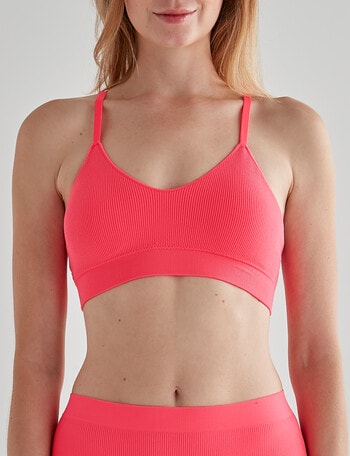 Honey Vegas Rib Triangle Crop Bra, Watermelon product photo
