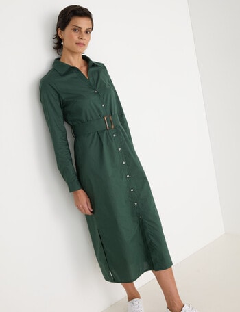 Jigsaw Bella Shirt Dress, Green product photo