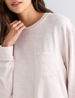 Mineral Sleep Soft Lounge Drawstring Top, Oatmeal product photo View 04 S