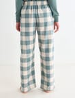Mineral Lounge Check Flannel Pant, Sage product photo View 02 S
