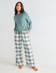 Mineral Lounge Check Flannel Pant, Sage product photo View 03 S